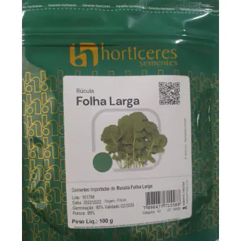 Semente Rucula FOLHA LARGA  - 100GR