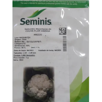 Semente Couve Flor HIBRIDA AREZZO 1000sem SEMINIS